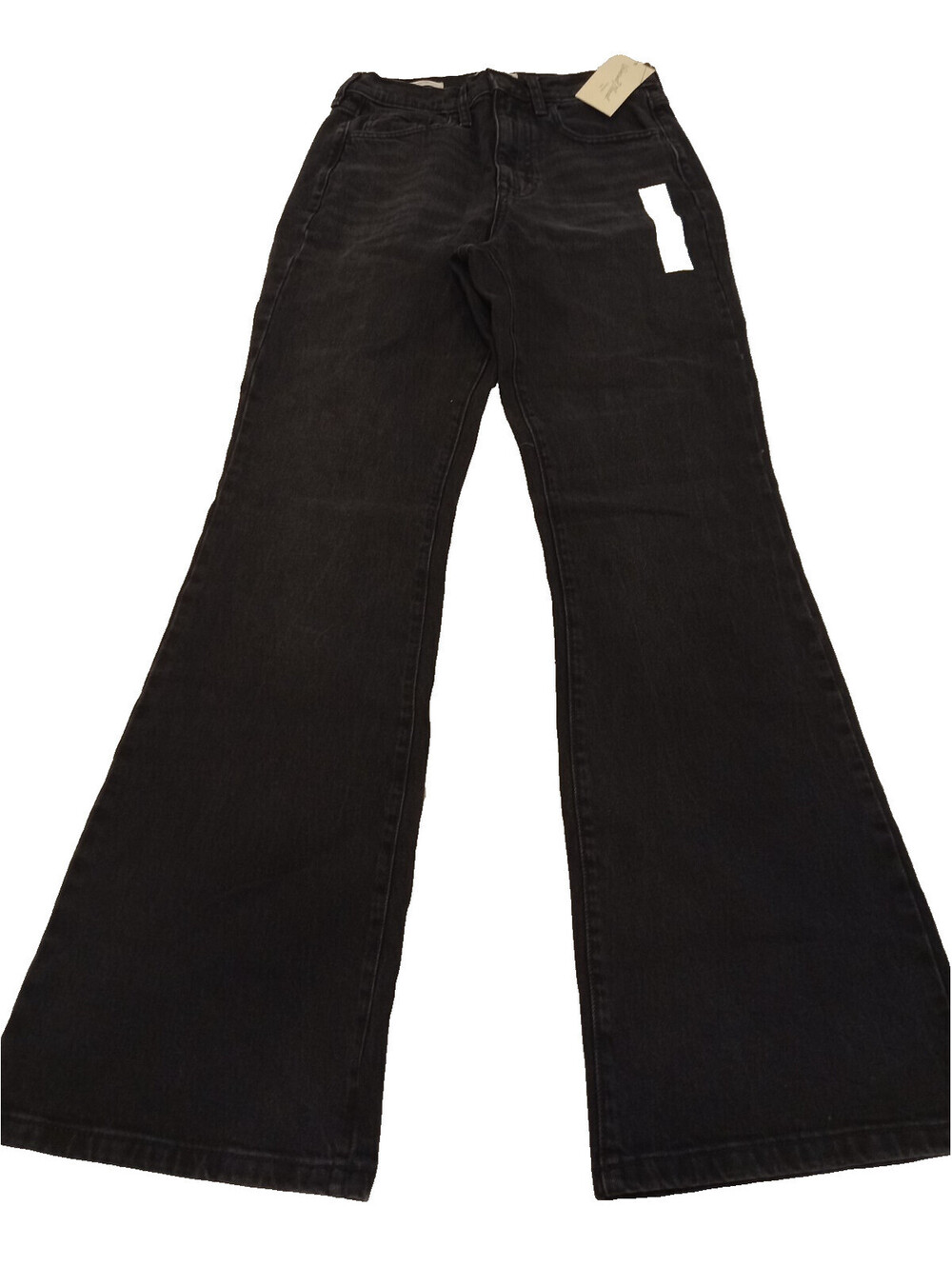 Universal Thread Jeans Womens 6 Regular Black High Rise Flare Comfort Stretch NW